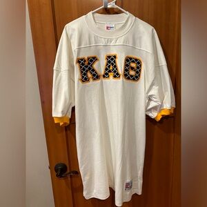 Kappa Alpha Theta Shirt White Cotton Adult Sz XL Patch Embroidered Sorority